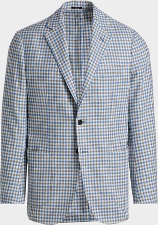 Sartorio Men & apos;s Gingham Wool-Blend Sport Coat