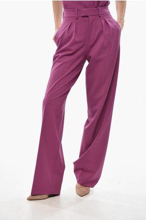 Federica Tosi Wool-Blend Two-Pleat Trousers PEONIA size 38
