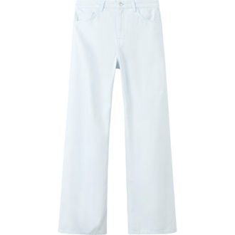 Mango Wide Leg Jeans in Sky Blue at Nordstrom, Size 12