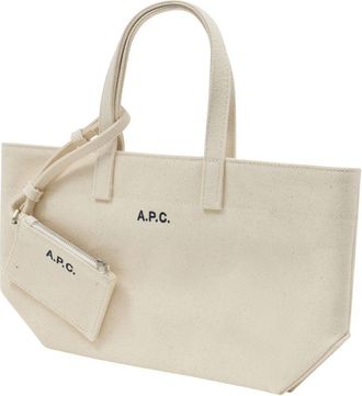 A.P.C. Unisex Le Drummer Tote White Cotton