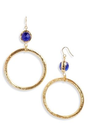 Karine Sultan Crystal Drop Hoop Earrings in Gold at Nordstrom