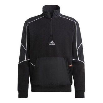 adidas Reflect-in-the-Dark Polar Fleece 1/4-Zip Top Black HL6914