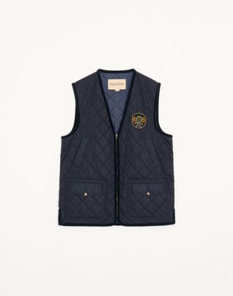Valentino Valentino lightweight nylon vest with embroidered Valentino patch