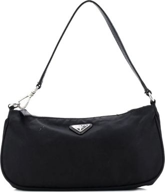 Prada Pochette Shoulder Bag Tessuto Small hobo bag - Zwart