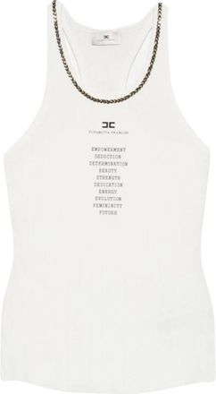 Elisabetta Franchi Mujer, Camisetas, Blanco, Talla: XS