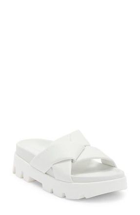 Ferragamo Air Lug Slide Sandal in White at Nordstrom Rack, Size 8.5