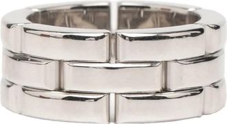 Cartier Anello Triple Row Maillon Panthère in oro bianco 18 carati 2000-2015 - Argento