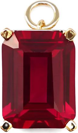 Izabel Display Oorbellen verfraaid met steen hanger - Goud