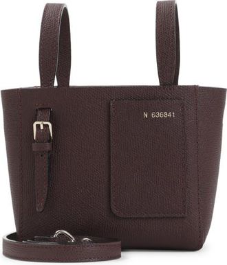 Valextra Maroon Leather Handbag