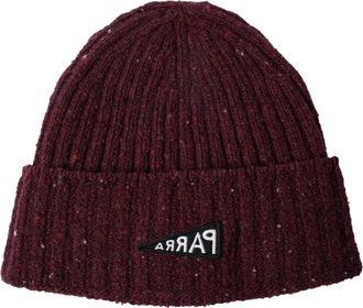 by Parra reverse flag knitted beanie - Red