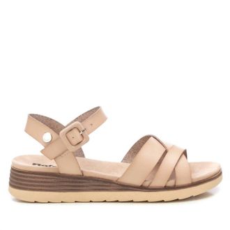 Xti Womens Low Wedge Sandals In Beige