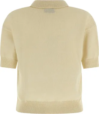 Max Mara Womens Beige Cotton Cardigan Clothing