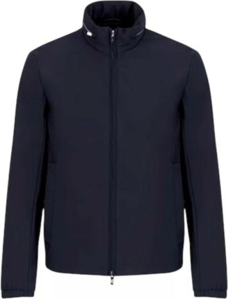 Armani Gevoerde herenjas met capuchon- stijlvol - Heren - Zomerjassen - Blauw - 2XL - Jassen