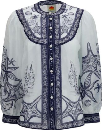 Farm Rio Mujer, Blusas y Camisas, Multicolor, Talla: S