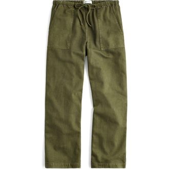 Madewell Pull-On Barrel Leg Airy Denim Utility Pants in Faded Ivy at Nordstrom, Size Xx-Large
