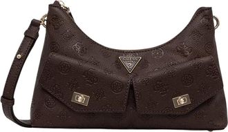 Guess Blake Hobo - Dames - Schoudertassen - Bruin - ONE Size - Polyester - Tassen