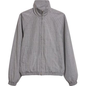 Acne Studios Onivia Glen Plaid Jacket in Multi Grey at Nordstrom, Size 10 Us