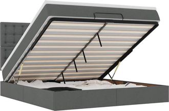 vidaXL Estructura Cama Otomana Colch&oacute;n Tela Gris Oscuro 180x200cm Vidaxl