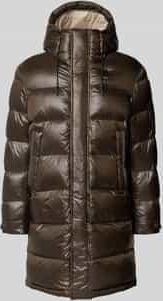 Blauer Regular Fit Steppmantel mit Kapuze Modell ALDRICH