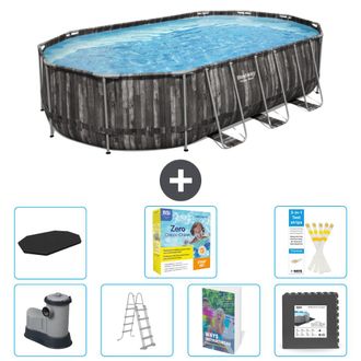 Bestway Piscina Bestway Power Steel Oval - 610x366x122 Cm - 8-piezas S607