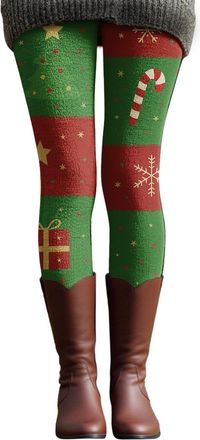 Generic Christmas Running Clothes for Women Santa Snowflake Graphic Yoga Jogging Pants Stretchy Fitness Running Leggings Hiking Casual Xmas Pants Fall Festiva