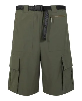 Off-white Mens Industrial Belt Cargo Shorts In Green
