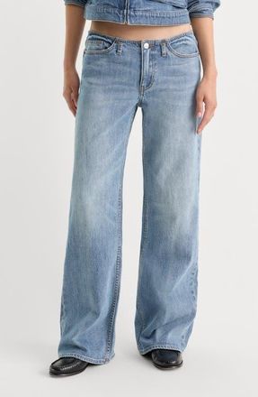 Good American Ghost Waist Low Loose Wide Leg Jeans in Indigo1320 at Nordstrom, Size 12