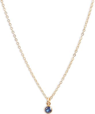 Set & Stones Birthstone Charm Pendant Necklace in Gold /September at Nordstrom