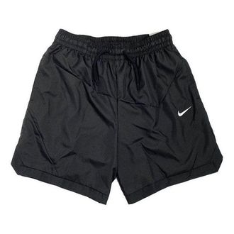 Nike waist Lacing Woven Solid Color Breathable Shorts Black DH7560-011