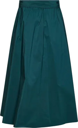 Max Mara Womens Midi Skirt Wkdalpaca Green Taffeta Polyester