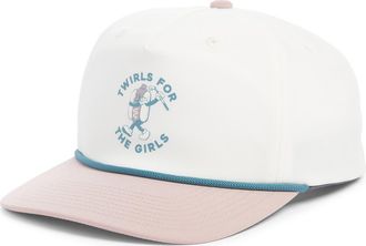Swannies Twirls Snapback Baseball Cap in Mauve at Nordstrom