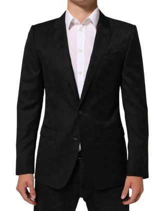 Dolce & Gabbana Black MARTINI 2 Buttons Suit Jacket Mens Blazer