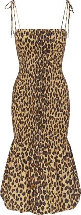 Simon Miller Canto smocked poplin dress - Neutrals