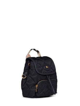 Burberry Womens Mini Backpack Horseshoe Black Polyamide Backpacks