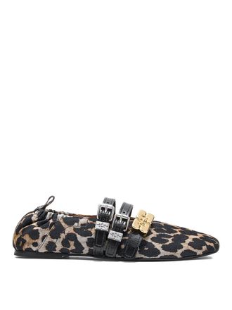 Ganni Ballerinas With Leopard Print