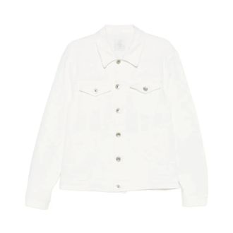 Eleventy Denim Jackets, male, White, Size: XL Giubbino 4 Tasche