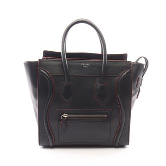 Celine Black Leather Handbag Tote Bag (Pre-Owned)