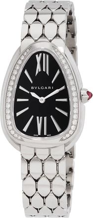 Bulgari Serpenti Seduttori Quartz Diamond Black Dial Ladies Watch 103449
