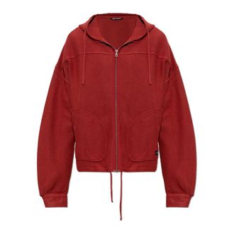 Palm Angels Sudadera con capucha de algod&oacute;n - Sweatshirts & Hoodies - Hombre - Rojo - XL
