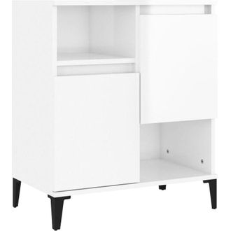 vidaXL Credenza Bianco Lucido 60x35x70 cm in Legno Multistrato - Vidaxl