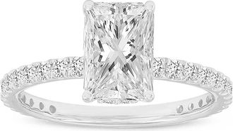 LuvMyJewelry Sia 14K Gold Radiant Cut Lab Grown Diamond Hidden Halo Ring - 2.27 Ct