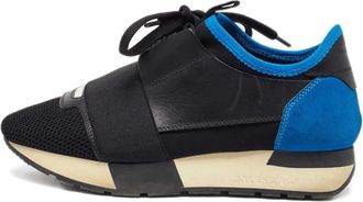 Balenciaga Race Runner leather panel mesh sneakers - Black