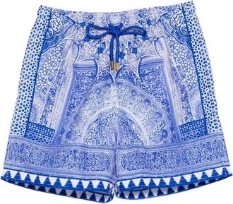 Camilla Shorts con vita elasticizzata - Blu