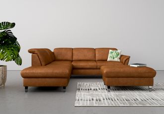 Sit&more Ecksofa »Maggiore L-Form« wahlweise mit Kopfteilverstellung, Bettfunktion und Stauraum