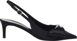 Baldinini D&eacute;collet&eacute; Slingback in Raso - - Shoes - Donna - Nero - 39 EU