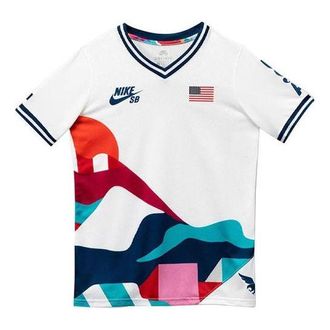 Nike SB x Parra USA Federation Kit Crew Jersey White Multi CT6071-100