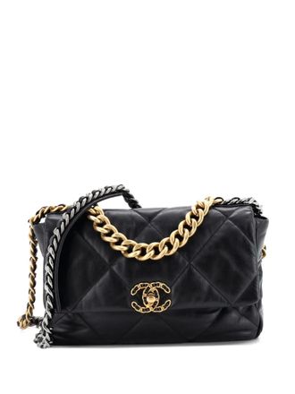 Chanel 19 Flap Bag Quilted Leather Large crossbody bag - Nero