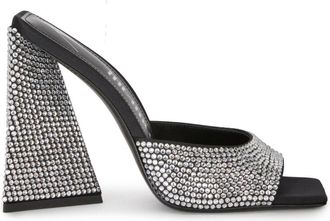 The Attico Devon 115 Mules - Dames - Muiltjes - Grijs - 36 EU - Satijn - Schoenen