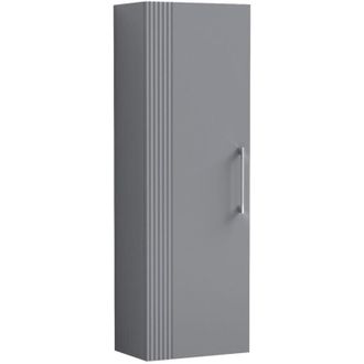 Nuie Nuie - Deco Wall Hung 1-Door Tall Unit 400mm Wide - Satin Grey