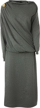 Fabiana Filippi Midi-jurk met lange mouwen - Grijs